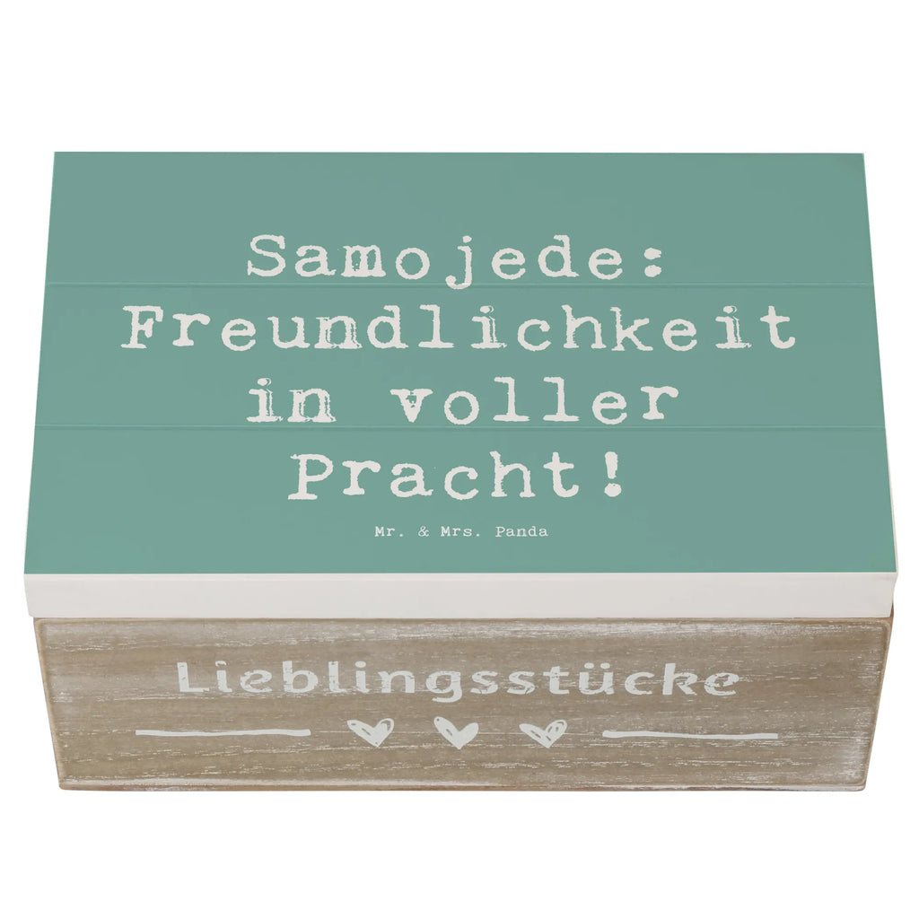 Holzkiste Spruch Samojede Freundlichkeit Holzkiste, Kiste, Schatzkiste, Truhe, Schatulle, XXL, Erinnerungsbox, Erinnerungskiste, Dekokiste, Aufbewahrungsbox, Geschenkbox, Geschenkdose, Hund, Hunderasse, Rassehund, Hundebesitzer, Geschenk, Tierfreund, Schenken, Welpe