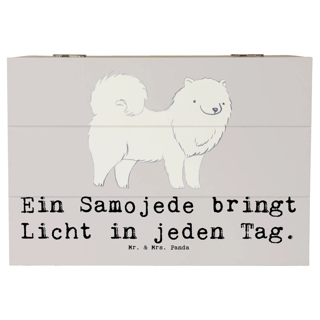 Holzkiste Samojede Licht Holzkiste, Kiste, Schatzkiste, Truhe, Schatulle, XXL, Erinnerungsbox, Erinnerungskiste, Dekokiste, Aufbewahrungsbox, Geschenkbox, Geschenkdose, Hund, Hunderasse, Rassehund, Hundebesitzer, Geschenk, Tierfreund, Schenken, Welpe