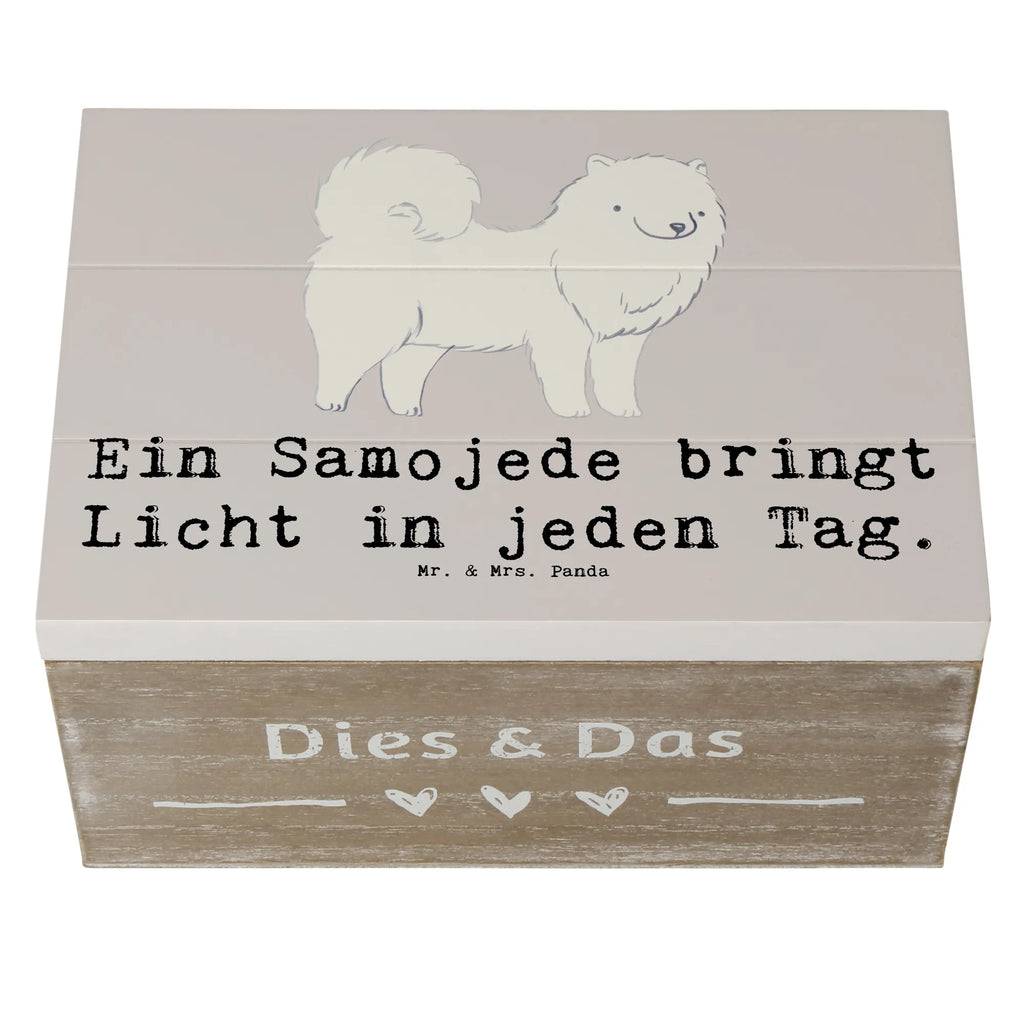 Holzkiste Samojede Licht Holzkiste, Kiste, Schatzkiste, Truhe, Schatulle, XXL, Erinnerungsbox, Erinnerungskiste, Dekokiste, Aufbewahrungsbox, Geschenkbox, Geschenkdose, Hund, Hunderasse, Rassehund, Hundebesitzer, Geschenk, Tierfreund, Schenken, Welpe