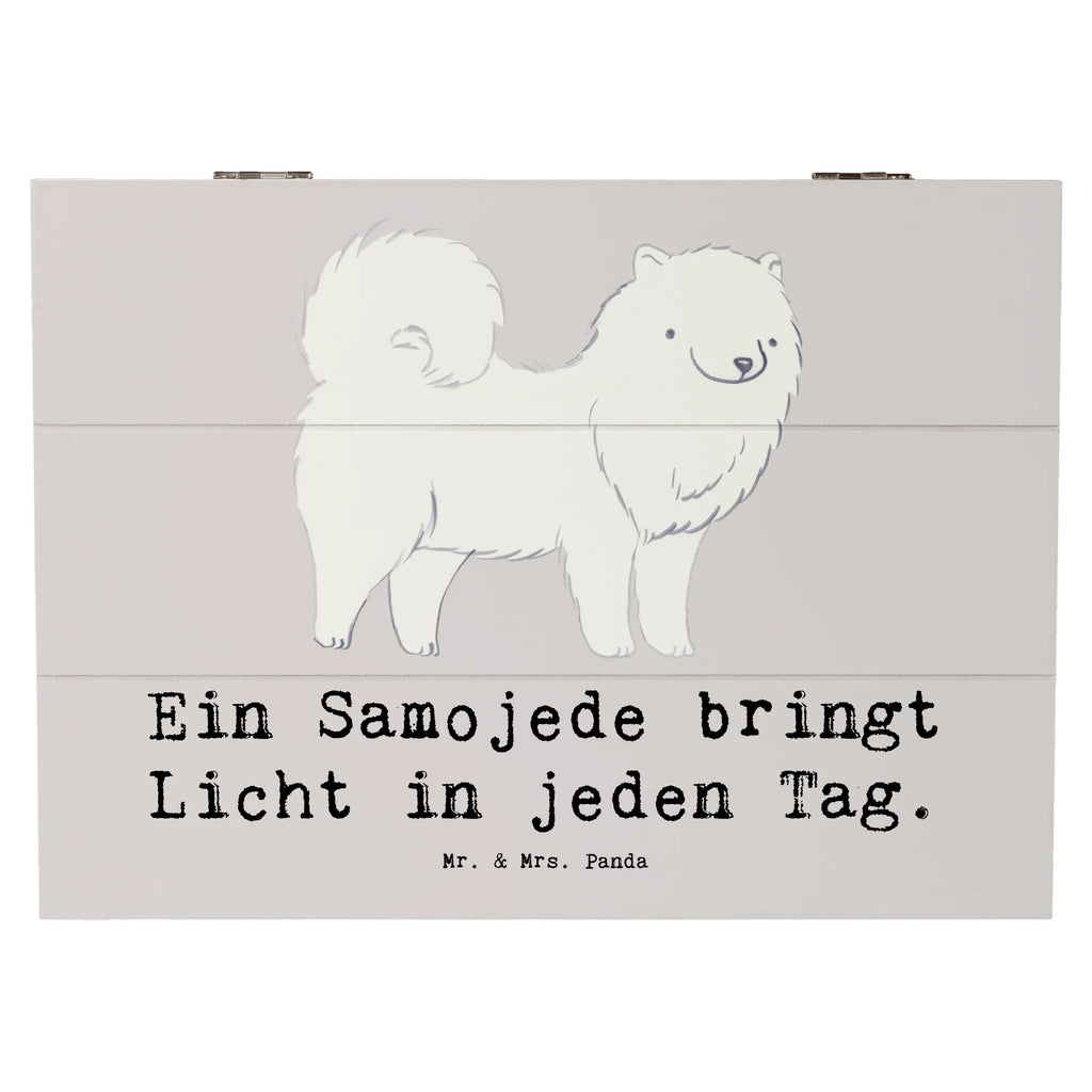 Holzkiste Samojede Licht Holzkiste, Kiste, Schatzkiste, Truhe, Schatulle, XXL, Erinnerungsbox, Erinnerungskiste, Dekokiste, Aufbewahrungsbox, Geschenkbox, Geschenkdose, Hund, Hunderasse, Rassehund, Hundebesitzer, Geschenk, Tierfreund, Schenken, Welpe