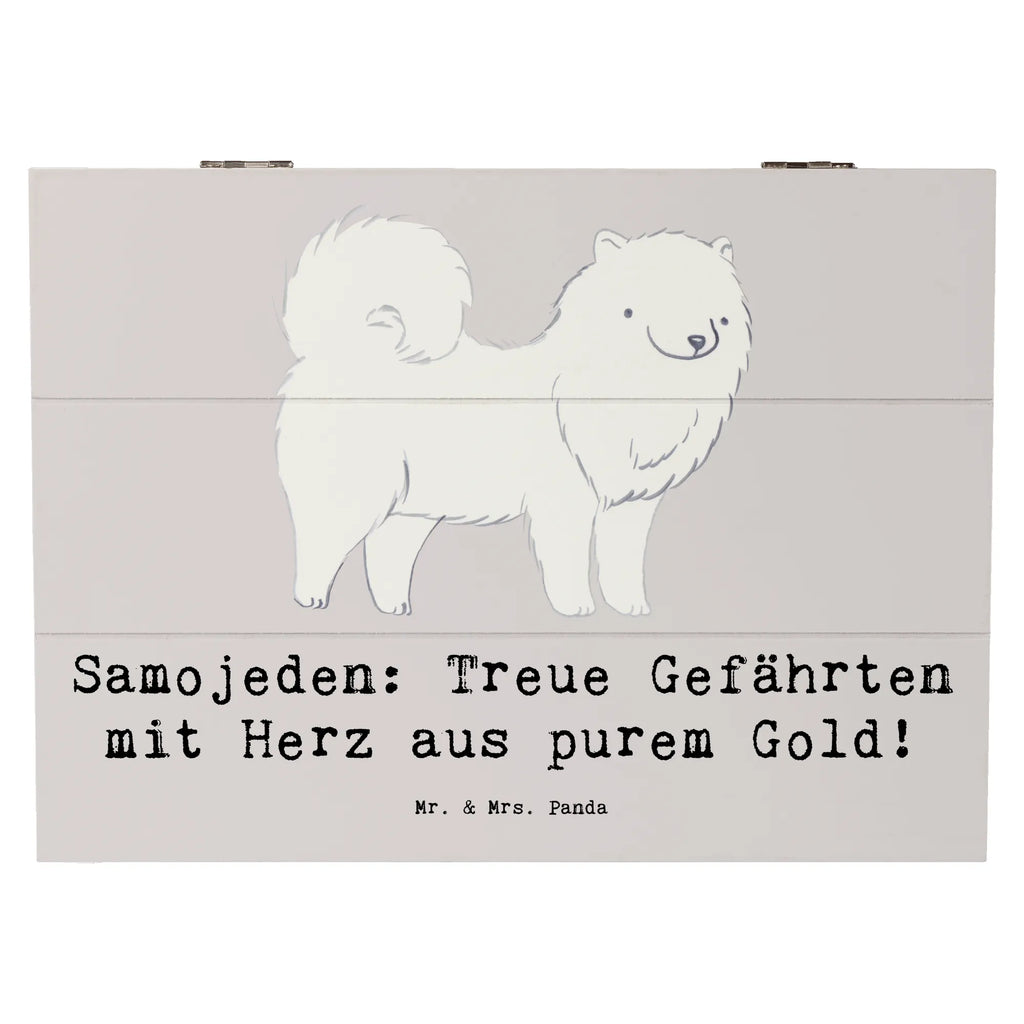 Holzkiste Samojede Herz Holzkiste, Kiste, Schatzkiste, Truhe, Schatulle, XXL, Erinnerungsbox, Erinnerungskiste, Dekokiste, Aufbewahrungsbox, Geschenkbox, Geschenkdose, Hund, Hunderasse, Rassehund, Hundebesitzer, Geschenk, Tierfreund, Schenken, Welpe