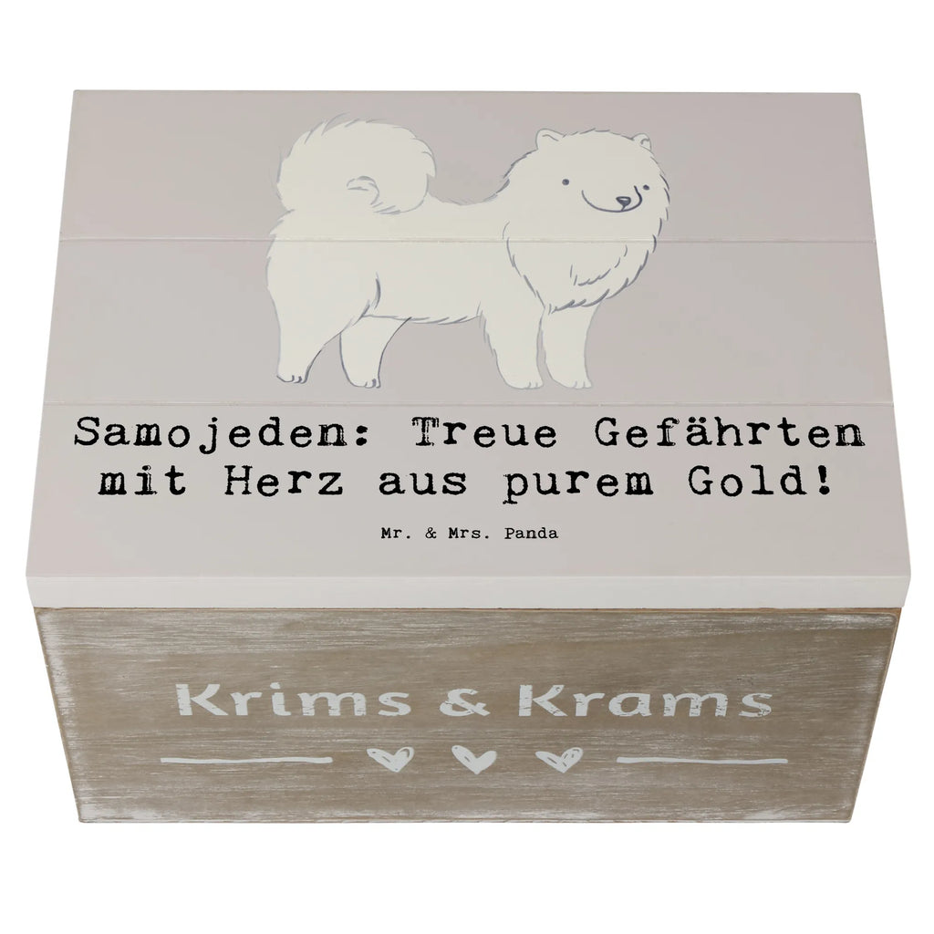 Holzkiste Samojede Herz Holzkiste, Kiste, Schatzkiste, Truhe, Schatulle, XXL, Erinnerungsbox, Erinnerungskiste, Dekokiste, Aufbewahrungsbox, Geschenkbox, Geschenkdose, Hund, Hunderasse, Rassehund, Hundebesitzer, Geschenk, Tierfreund, Schenken, Welpe