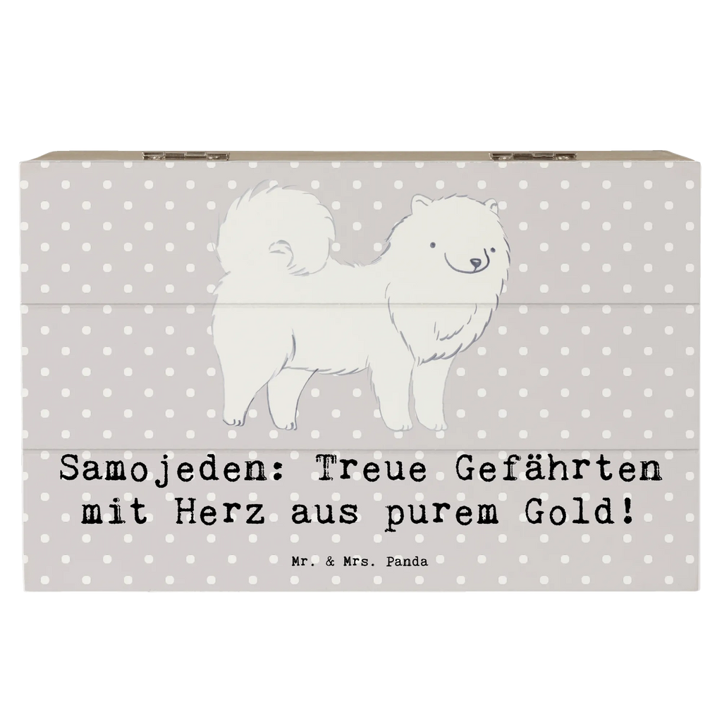 Holzkiste Samojede Herz Holzkiste, Kiste, Schatzkiste, Truhe, Schatulle, XXL, Erinnerungsbox, Erinnerungskiste, Dekokiste, Aufbewahrungsbox, Geschenkbox, Geschenkdose, Hund, Hunderasse, Rassehund, Hundebesitzer, Geschenk, Tierfreund, Schenken, Welpe