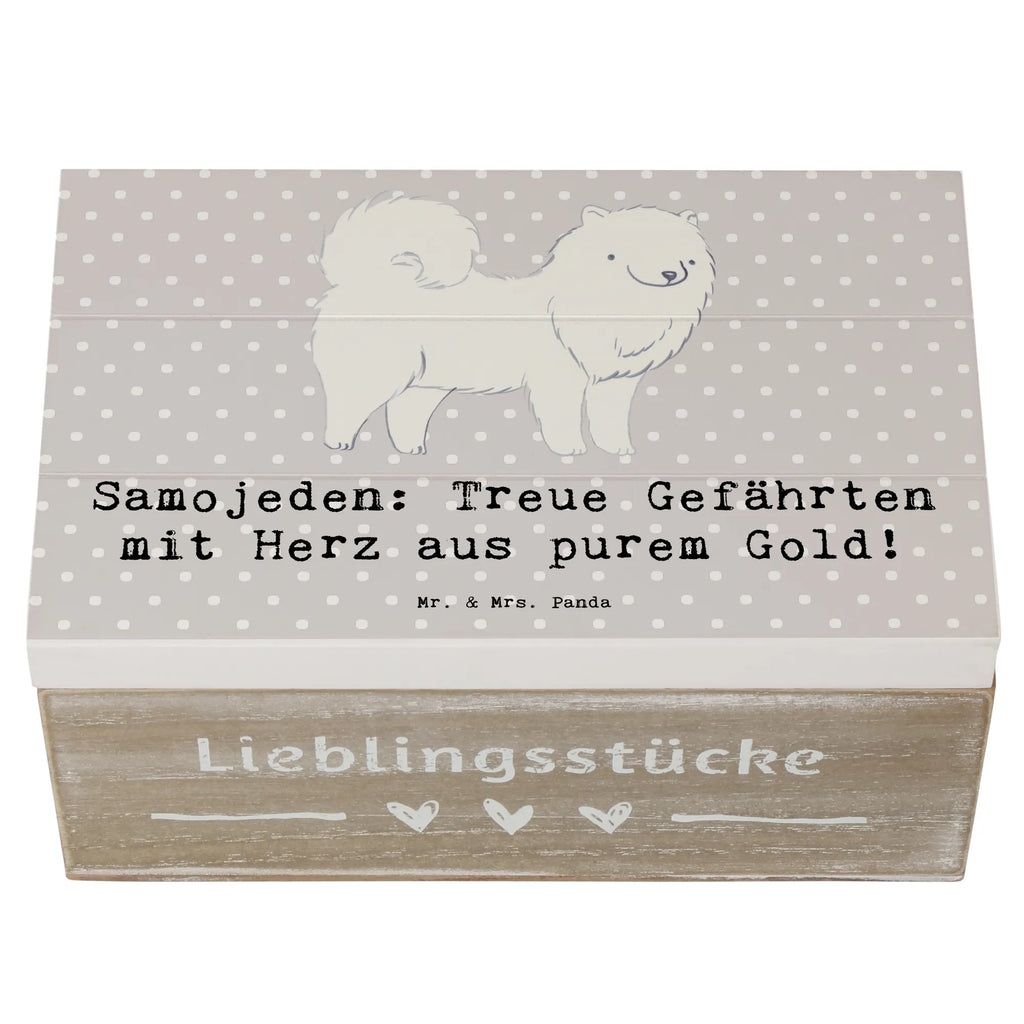 Holzkiste Samojede Herz Holzkiste, Kiste, Schatzkiste, Truhe, Schatulle, XXL, Erinnerungsbox, Erinnerungskiste, Dekokiste, Aufbewahrungsbox, Geschenkbox, Geschenkdose, Hund, Hunderasse, Rassehund, Hundebesitzer, Geschenk, Tierfreund, Schenken, Welpe