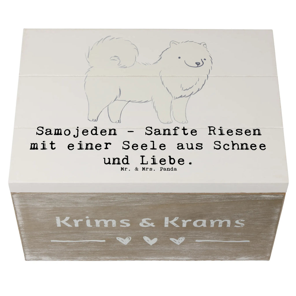 Holzkiste Samojede Liebe Holzkiste, Kiste, Schatzkiste, Truhe, Schatulle, XXL, Erinnerungsbox, Erinnerungskiste, Dekokiste, Aufbewahrungsbox, Geschenkbox, Geschenkdose, Hund, Hunderasse, Rassehund, Hundebesitzer, Geschenk, Tierfreund, Schenken, Welpe