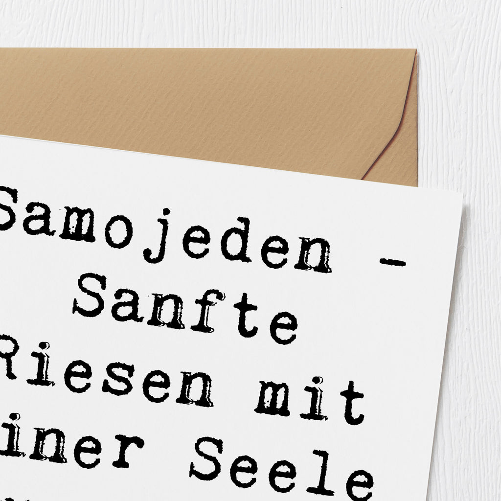 Deluxe Karte Spruch Samojede Liebe Karte, Grußkarte, Klappkarte, Einladungskarte, Glückwunschkarte, Hochzeitskarte, Geburtstagskarte, Hochwertige Grußkarte, Hochwertige Klappkarte, Hund, Hunderasse, Rassehund, Hundebesitzer, Geschenk, Tierfreund, Schenken, Welpe