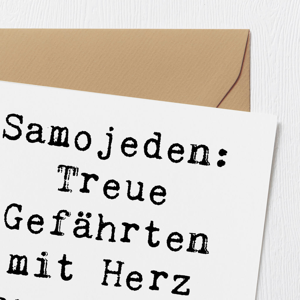 Deluxe Karte Spruch Samojede Herz Karte, Grußkarte, Klappkarte, Einladungskarte, Glückwunschkarte, Hochzeitskarte, Geburtstagskarte, Hochwertige Grußkarte, Hochwertige Klappkarte, Hund, Hunderasse, Rassehund, Hundebesitzer, Geschenk, Tierfreund, Schenken, Welpe