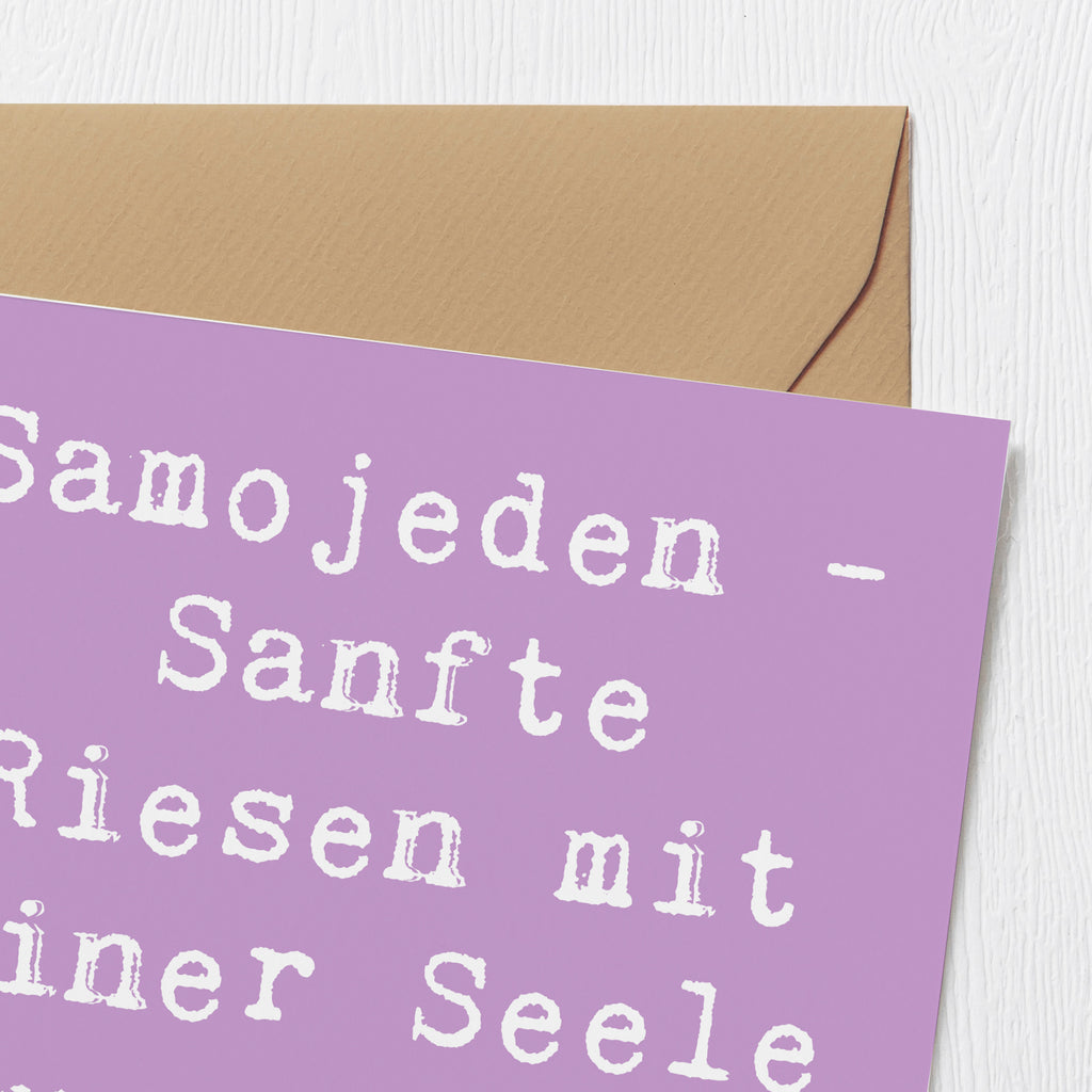 Deluxe Karte Spruch Samojede Liebe Karte, Grußkarte, Klappkarte, Einladungskarte, Glückwunschkarte, Hochzeitskarte, Geburtstagskarte, Hochwertige Grußkarte, Hochwertige Klappkarte, Hund, Hunderasse, Rassehund, Hundebesitzer, Geschenk, Tierfreund, Schenken, Welpe