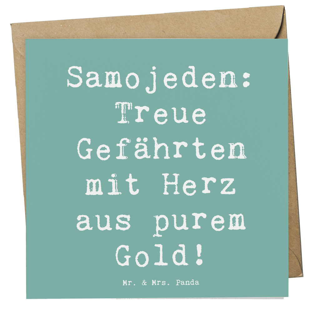 Deluxe Karte Spruch Samojede Herz Karte, Grußkarte, Klappkarte, Einladungskarte, Glückwunschkarte, Hochzeitskarte, Geburtstagskarte, Hochwertige Grußkarte, Hochwertige Klappkarte, Hund, Hunderasse, Rassehund, Hundebesitzer, Geschenk, Tierfreund, Schenken, Welpe