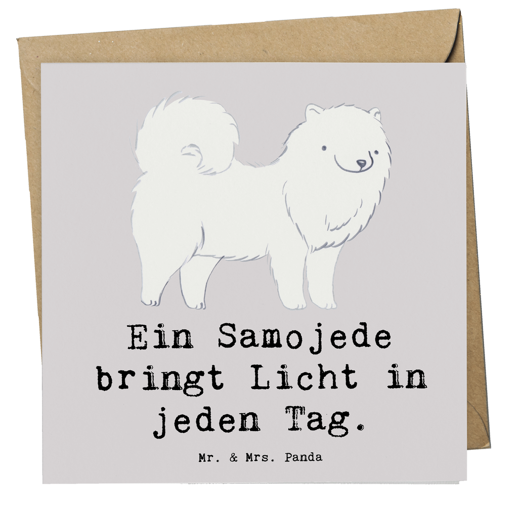 Deluxe Karte Samojede Licht Karte, Grußkarte, Klappkarte, Einladungskarte, Glückwunschkarte, Hochzeitskarte, Geburtstagskarte, Hochwertige Grußkarte, Hochwertige Klappkarte, Hund, Hunderasse, Rassehund, Hundebesitzer, Geschenk, Tierfreund, Schenken, Welpe