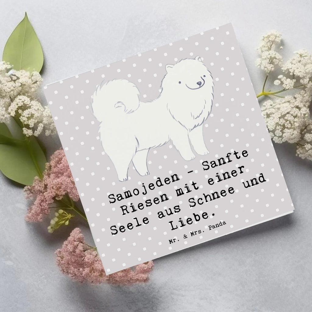 Deluxe Karte Samojede Liebe Karte, Grußkarte, Klappkarte, Einladungskarte, Glückwunschkarte, Hochzeitskarte, Geburtstagskarte, Hochwertige Grußkarte, Hochwertige Klappkarte, Hund, Hunderasse, Rassehund, Hundebesitzer, Geschenk, Tierfreund, Schenken, Welpe