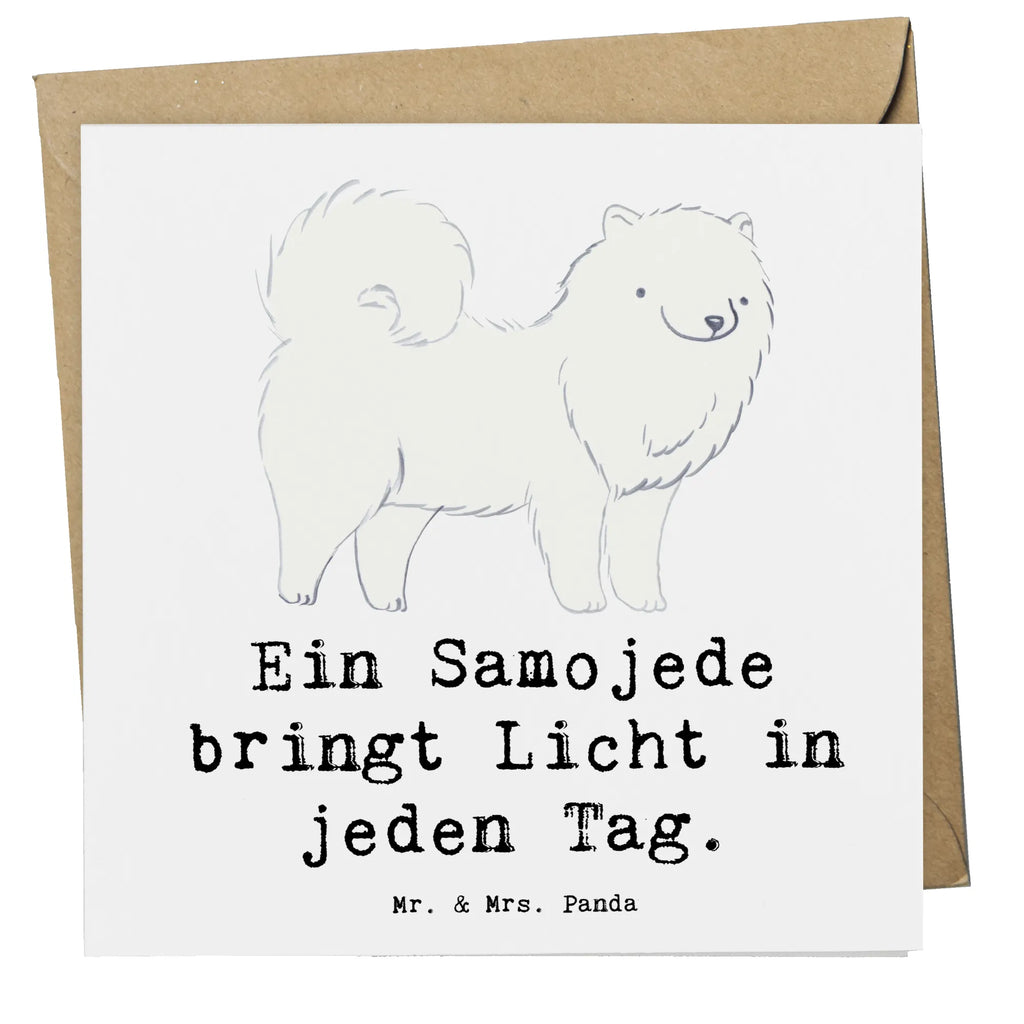 Deluxe Karte Samojede Licht Karte, Grußkarte, Klappkarte, Einladungskarte, Glückwunschkarte, Hochzeitskarte, Geburtstagskarte, Hochwertige Grußkarte, Hochwertige Klappkarte, Hund, Hunderasse, Rassehund, Hundebesitzer, Geschenk, Tierfreund, Schenken, Welpe