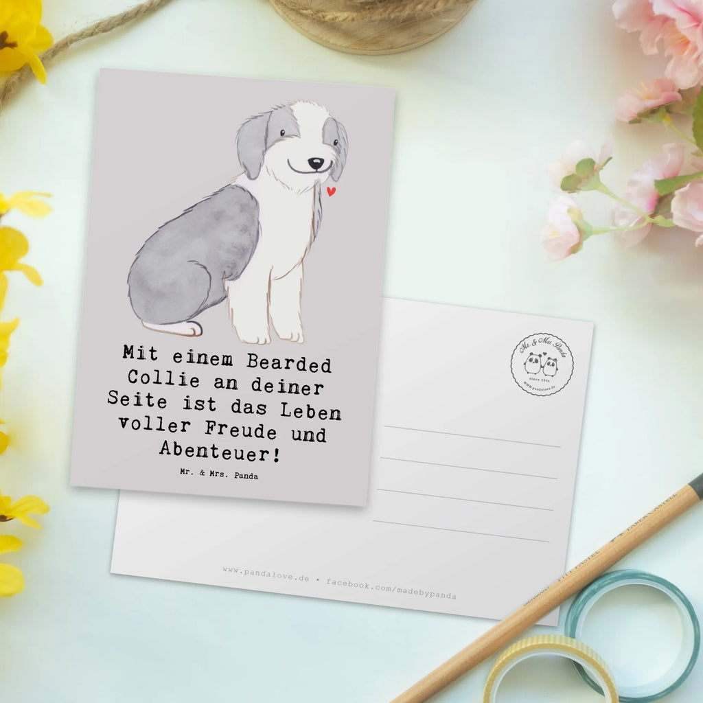 Postkarte Bearded Collie Freund Postkarte, Karte, Geschenkkarte, Grußkarte, Einladung, Ansichtskarte, Geburtstagskarte, Einladungskarte, Dankeskarte, Ansichtskarten, Einladung Geburtstag, Einladungskarten Geburtstag, Hund, Hunderasse, Rassehund, Hundebesitzer, Geschenk, Tierfreund, Schenken, Welpe