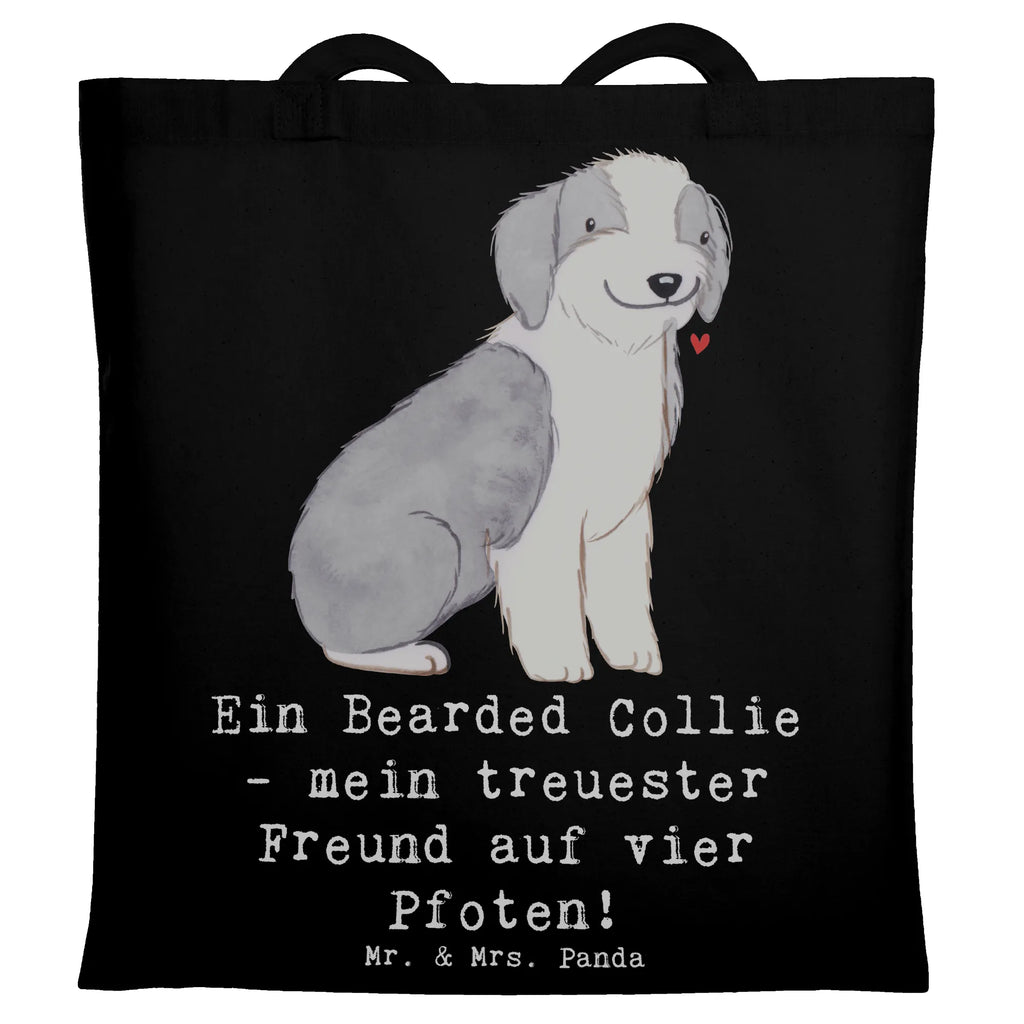 Tragetasche Bearded Collie Freund Beuteltasche, Beutel, Einkaufstasche, Jutebeutel, Stoffbeutel, Tasche, Shopper, Umhängetasche, Strandtasche, Schultertasche, Stofftasche, Tragetasche, Badetasche, Jutetasche, Einkaufstüte, Laptoptasche, Hund, Hunderasse, Rassehund, Hundebesitzer, Geschenk, Tierfreund, Schenken, Welpe