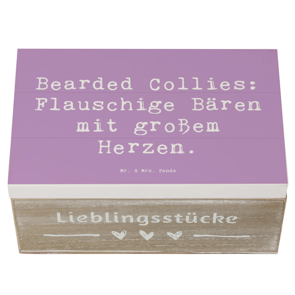 Holzkiste Spruch Bearded Collie Bärenherz Holzkiste, Kiste, Schatzkiste, Truhe, Schatulle, XXL, Erinnerungsbox, Erinnerungskiste, Dekokiste, Aufbewahrungsbox, Geschenkbox, Geschenkdose, Hund, Hunderasse, Rassehund, Hundebesitzer, Geschenk, Tierfreund, Schenken, Welpe