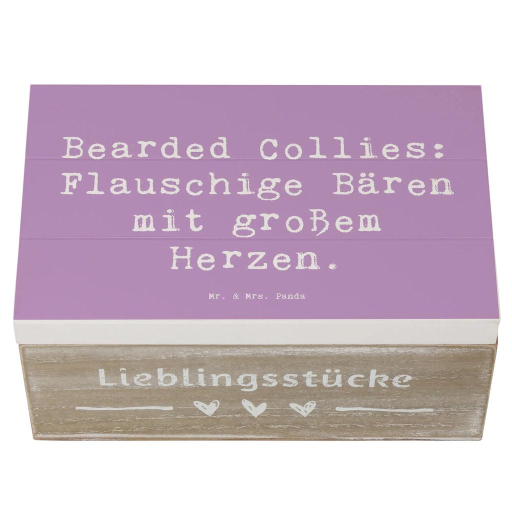 Holzkiste Spruch Bearded Collie Bärenherz Holzkiste, Kiste, Schatzkiste, Truhe, Schatulle, XXL, Erinnerungsbox, Erinnerungskiste, Dekokiste, Aufbewahrungsbox, Geschenkbox, Geschenkdose, Hund, Hunderasse, Rassehund, Hundebesitzer, Geschenk, Tierfreund, Schenken, Welpe