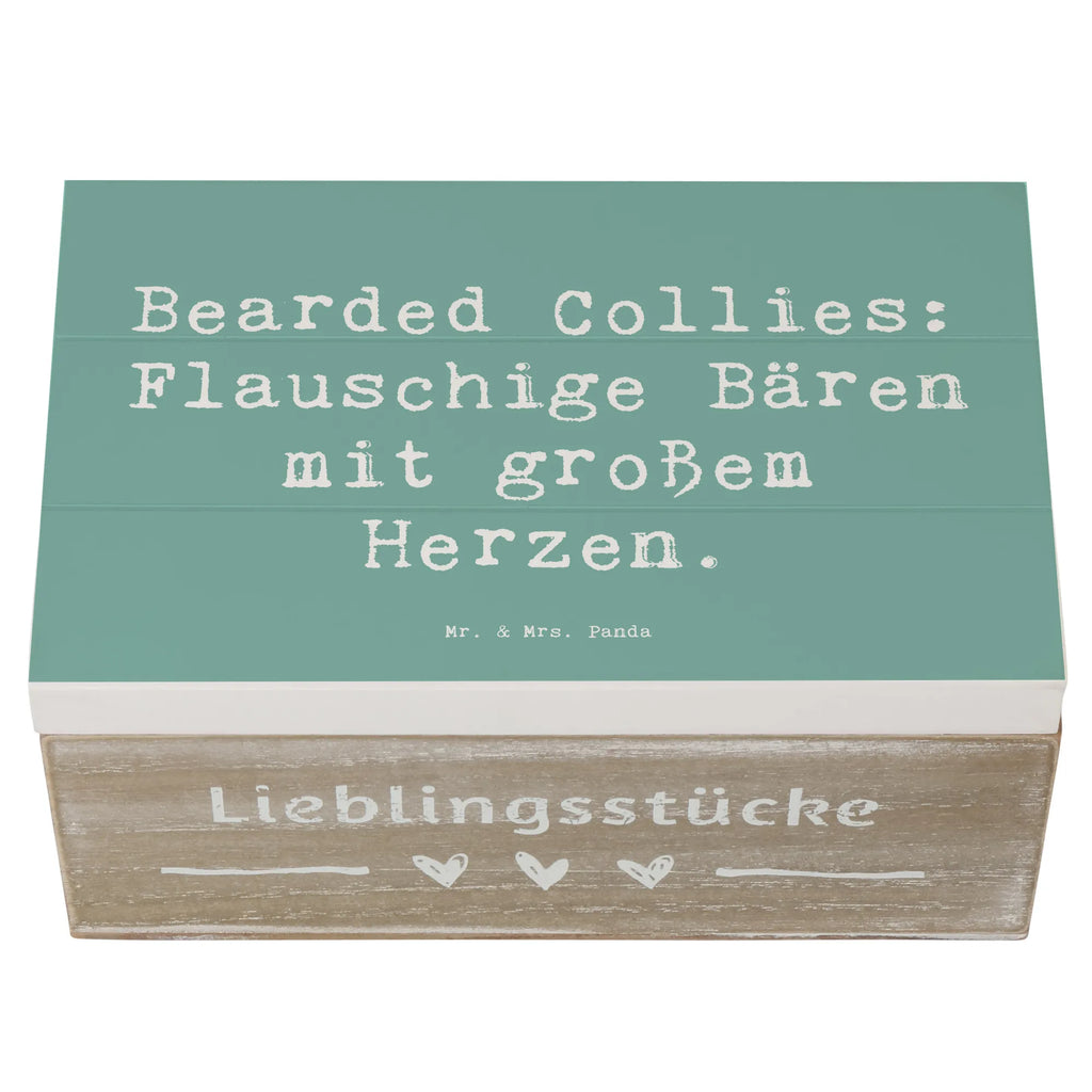 Holzkiste Spruch Bearded Collie Bärenherz Holzkiste, Kiste, Schatzkiste, Truhe, Schatulle, XXL, Erinnerungsbox, Erinnerungskiste, Dekokiste, Aufbewahrungsbox, Geschenkbox, Geschenkdose, Hund, Hunderasse, Rassehund, Hundebesitzer, Geschenk, Tierfreund, Schenken, Welpe