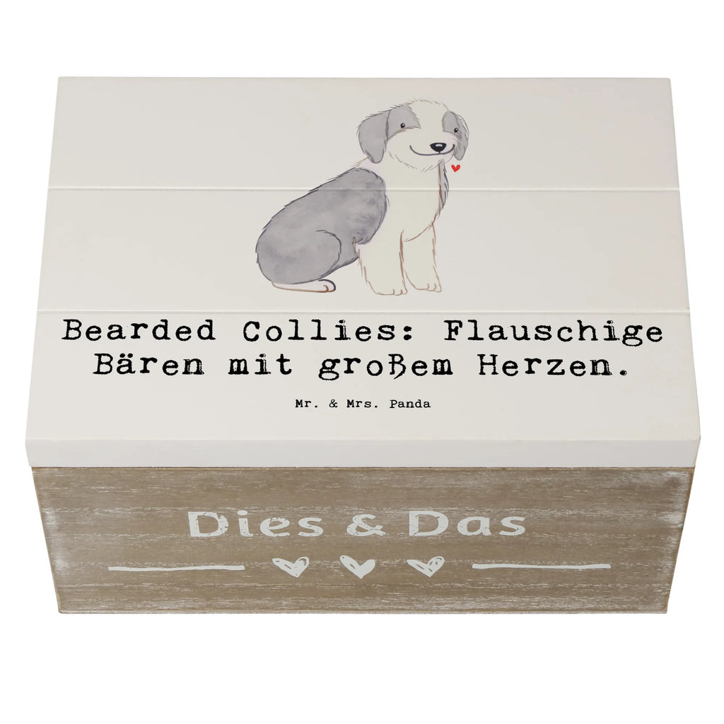 Holzkiste Bearded Collie Bärenherz Holzkiste, Kiste, Schatzkiste, Truhe, Schatulle, XXL, Erinnerungsbox, Erinnerungskiste, Dekokiste, Aufbewahrungsbox, Geschenkbox, Geschenkdose, Hund, Hunderasse, Rassehund, Hundebesitzer, Geschenk, Tierfreund, Schenken, Welpe