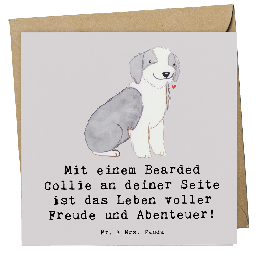 Deluxe Karte Bearded Collie Freund Karte, Grußkarte, Klappkarte, Einladungskarte, Glückwunschkarte, Hochzeitskarte, Geburtstagskarte, Hochwertige Grußkarte, Hochwertige Klappkarte, Hund, Hunderasse, Rassehund, Hundebesitzer, Geschenk, Tierfreund, Schenken, Welpe