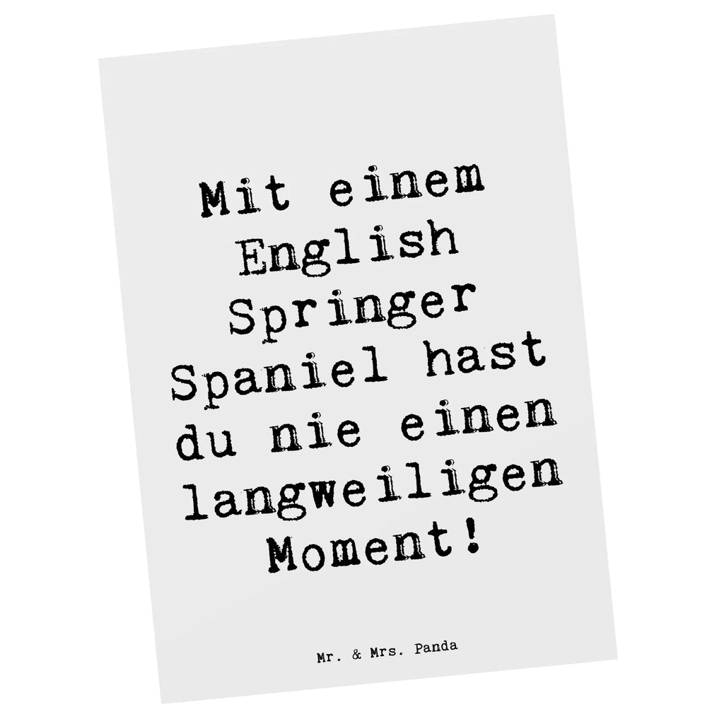 Postkarte Spruch English Springer Spaniel Spaß Postkarte, Karte, Geschenkkarte, Grußkarte, Einladung, Ansichtskarte, Geburtstagskarte, Einladungskarte, Dankeskarte, Ansichtskarten, Einladung Geburtstag, Einladungskarten Geburtstag, Hund, Hunderasse, Rassehund, Hundebesitzer, Geschenk, Tierfreund, Schenken, Welpe