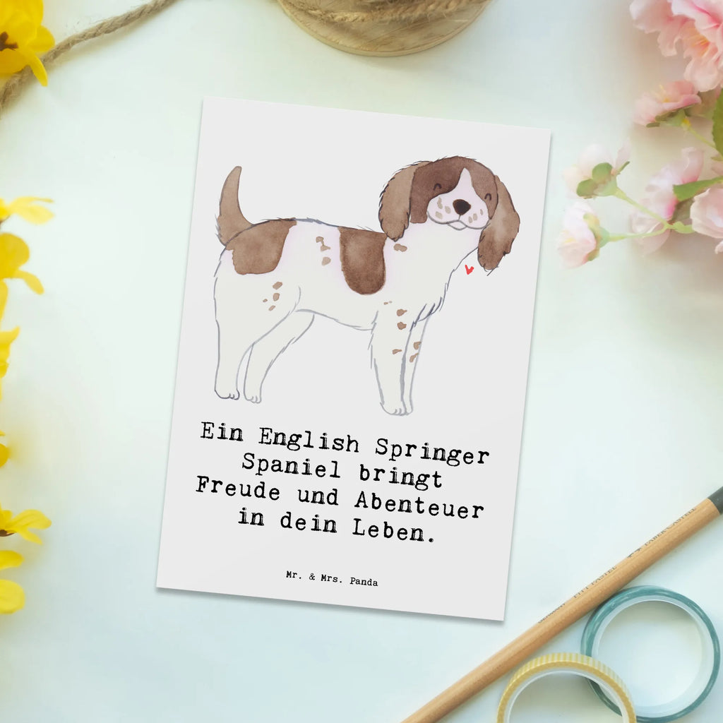 Postkarte English Springer Spaniel Freude Postkarte, Karte, Geschenkkarte, Grußkarte, Einladung, Ansichtskarte, Geburtstagskarte, Einladungskarte, Dankeskarte, Ansichtskarten, Einladung Geburtstag, Einladungskarten Geburtstag, Hund, Hunderasse, Rassehund, Hundebesitzer, Geschenk, Tierfreund, Schenken, Welpe