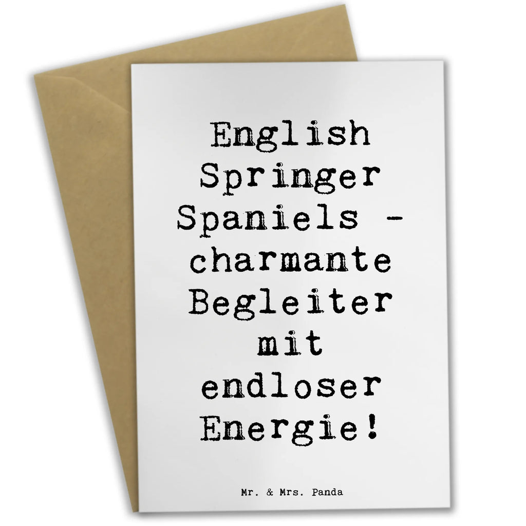 Grußkarte Spruch English Springer Spaniel Charme Grußkarte, Klappkarte, Einladungskarte, Glückwunschkarte, Hochzeitskarte, Geburtstagskarte, Karte, Ansichtskarten, Hund, Hunderasse, Rassehund, Hundebesitzer, Geschenk, Tierfreund, Schenken, Welpe