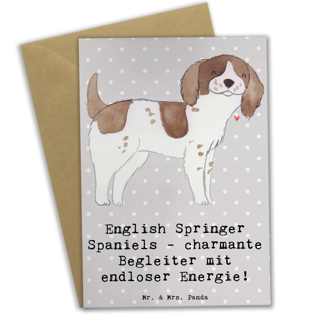 Grußkarte English Springer Spaniel Charme Grußkarte, Klappkarte, Einladungskarte, Glückwunschkarte, Hochzeitskarte, Geburtstagskarte, Karte, Ansichtskarten, Hund, Hunderasse, Rassehund, Hundebesitzer, Geschenk, Tierfreund, Schenken, Welpe