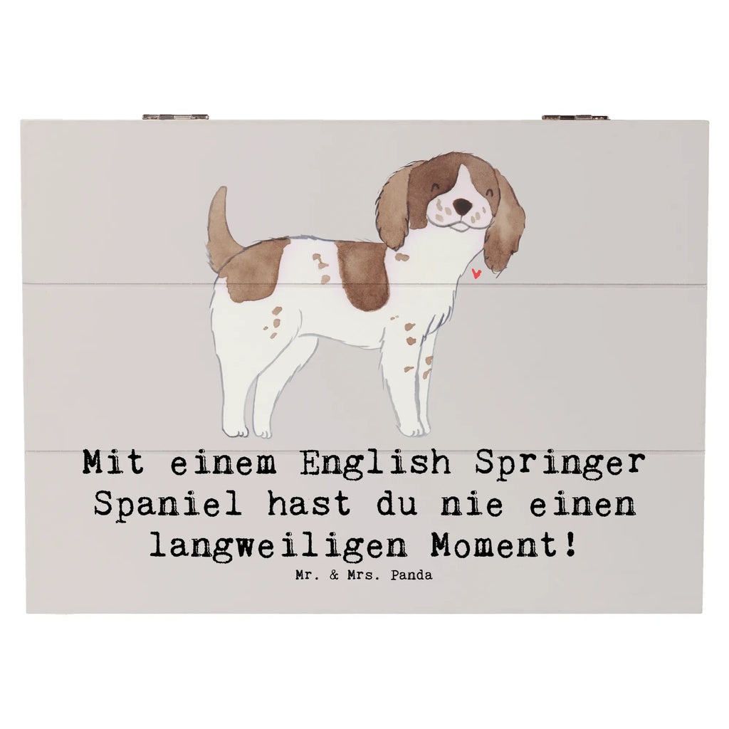 Holzkiste English Springer Spaniel Spaß Holzkiste, Kiste, Schatzkiste, Truhe, Schatulle, XXL, Erinnerungsbox, Erinnerungskiste, Dekokiste, Aufbewahrungsbox, Geschenkbox, Geschenkdose, Hund, Hunderasse, Rassehund, Hundebesitzer, Geschenk, Tierfreund, Schenken, Welpe