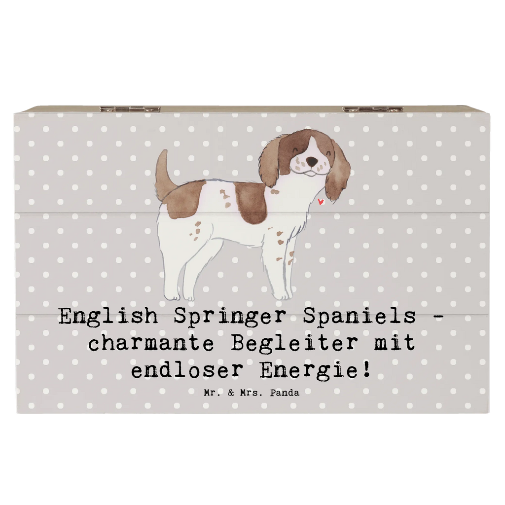 Holzkiste English Springer Spaniel Charme Holzkiste, Kiste, Schatzkiste, Truhe, Schatulle, XXL, Erinnerungsbox, Erinnerungskiste, Dekokiste, Aufbewahrungsbox, Geschenkbox, Geschenkdose, Hund, Hunderasse, Rassehund, Hundebesitzer, Geschenk, Tierfreund, Schenken, Welpe