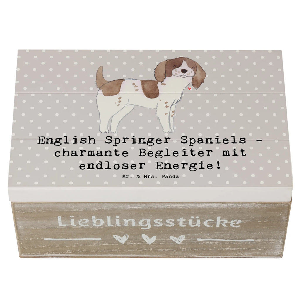 Holzkiste English Springer Spaniel Charme Holzkiste, Kiste, Schatzkiste, Truhe, Schatulle, XXL, Erinnerungsbox, Erinnerungskiste, Dekokiste, Aufbewahrungsbox, Geschenkbox, Geschenkdose, Hund, Hunderasse, Rassehund, Hundebesitzer, Geschenk, Tierfreund, Schenken, Welpe