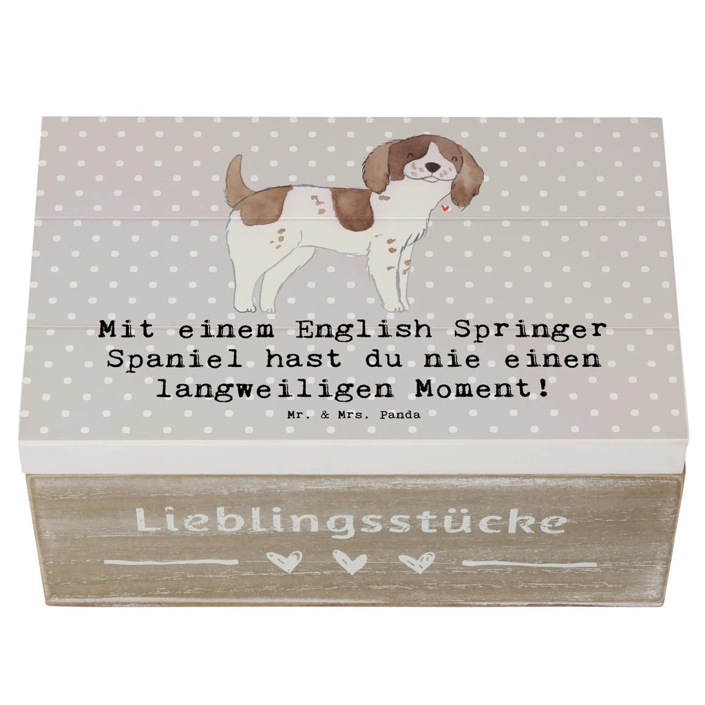 Holzkiste English Springer Spaniel Spaß Holzkiste, Kiste, Schatzkiste, Truhe, Schatulle, XXL, Erinnerungsbox, Erinnerungskiste, Dekokiste, Aufbewahrungsbox, Geschenkbox, Geschenkdose, Hund, Hunderasse, Rassehund, Hundebesitzer, Geschenk, Tierfreund, Schenken, Welpe