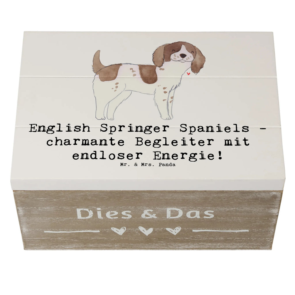 Holzkiste English Springer Spaniel Charme Holzkiste, Kiste, Schatzkiste, Truhe, Schatulle, XXL, Erinnerungsbox, Erinnerungskiste, Dekokiste, Aufbewahrungsbox, Geschenkbox, Geschenkdose, Hund, Hunderasse, Rassehund, Hundebesitzer, Geschenk, Tierfreund, Schenken, Welpe