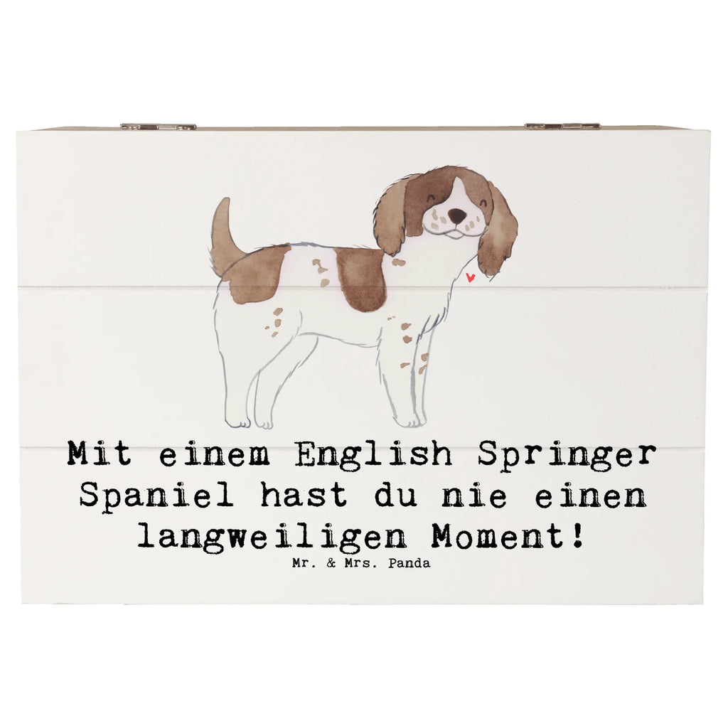 Holzkiste English Springer Spaniel Spaß Holzkiste, Kiste, Schatzkiste, Truhe, Schatulle, XXL, Erinnerungsbox, Erinnerungskiste, Dekokiste, Aufbewahrungsbox, Geschenkbox, Geschenkdose, Hund, Hunderasse, Rassehund, Hundebesitzer, Geschenk, Tierfreund, Schenken, Welpe