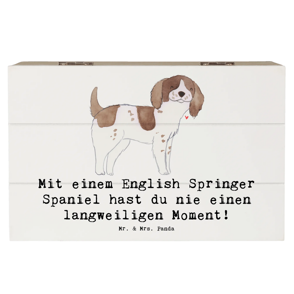 Holzkiste English Springer Spaniel Spaß Holzkiste, Kiste, Schatzkiste, Truhe, Schatulle, XXL, Erinnerungsbox, Erinnerungskiste, Dekokiste, Aufbewahrungsbox, Geschenkbox, Geschenkdose, Hund, Hunderasse, Rassehund, Hundebesitzer, Geschenk, Tierfreund, Schenken, Welpe