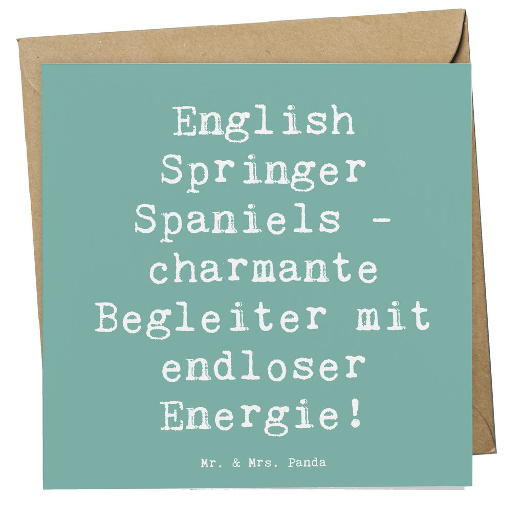 Deluxe Karte Spruch English Springer Spaniel Charme Karte, Grußkarte, Klappkarte, Einladungskarte, Glückwunschkarte, Hochzeitskarte, Geburtstagskarte, Hochwertige Grußkarte, Hochwertige Klappkarte, Hund, Hunderasse, Rassehund, Hundebesitzer, Geschenk, Tierfreund, Schenken, Welpe