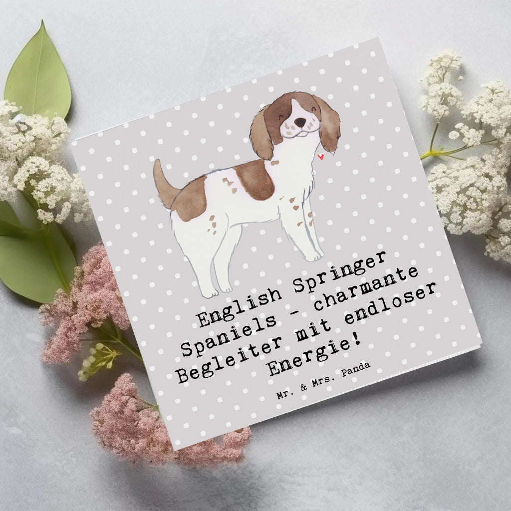 Deluxe Karte English Springer Spaniel Charme Karte, Grußkarte, Klappkarte, Einladungskarte, Glückwunschkarte, Hochzeitskarte, Geburtstagskarte, Hochwertige Grußkarte, Hochwertige Klappkarte, Hund, Hunderasse, Rassehund, Hundebesitzer, Geschenk, Tierfreund, Schenken, Welpe