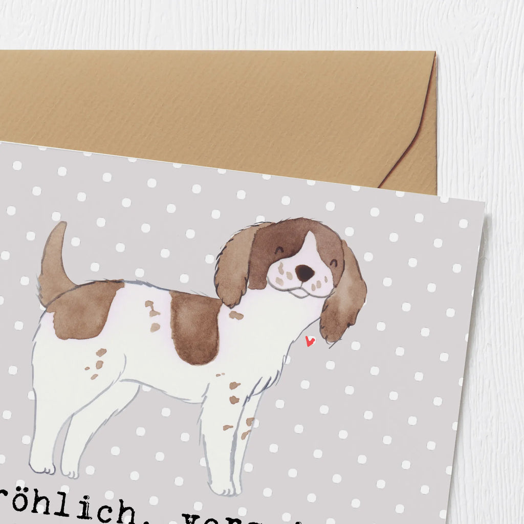 Deluxe Karte English Springer Spaniel Freude Karte, Grußkarte, Klappkarte, Einladungskarte, Glückwunschkarte, Hochzeitskarte, Geburtstagskarte, Hochwertige Grußkarte, Hochwertige Klappkarte, Hund, Hunderasse, Rassehund, Hundebesitzer, Geschenk, Tierfreund, Schenken, Welpe