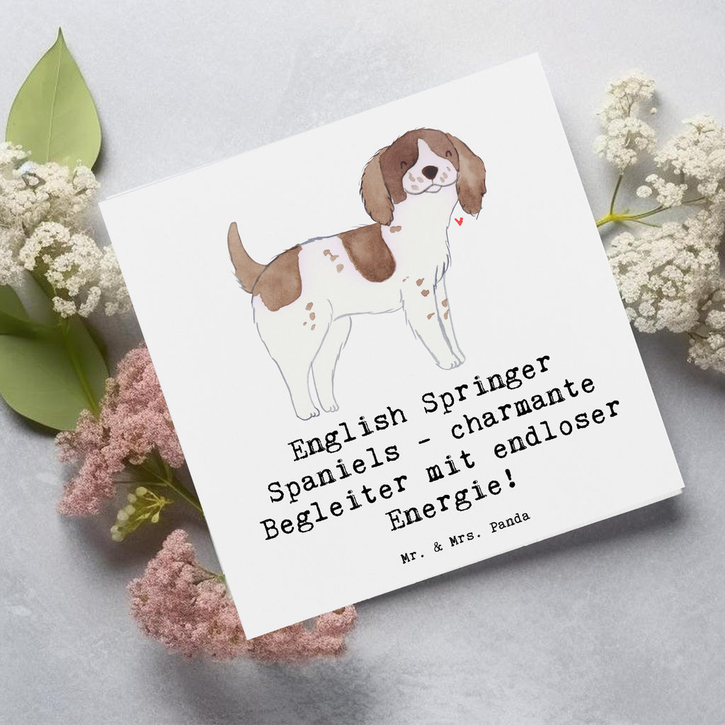 Deluxe Karte English Springer Spaniel Charme Karte, Grußkarte, Klappkarte, Einladungskarte, Glückwunschkarte, Hochzeitskarte, Geburtstagskarte, Hochwertige Grußkarte, Hochwertige Klappkarte, Hund, Hunderasse, Rassehund, Hundebesitzer, Geschenk, Tierfreund, Schenken, Welpe