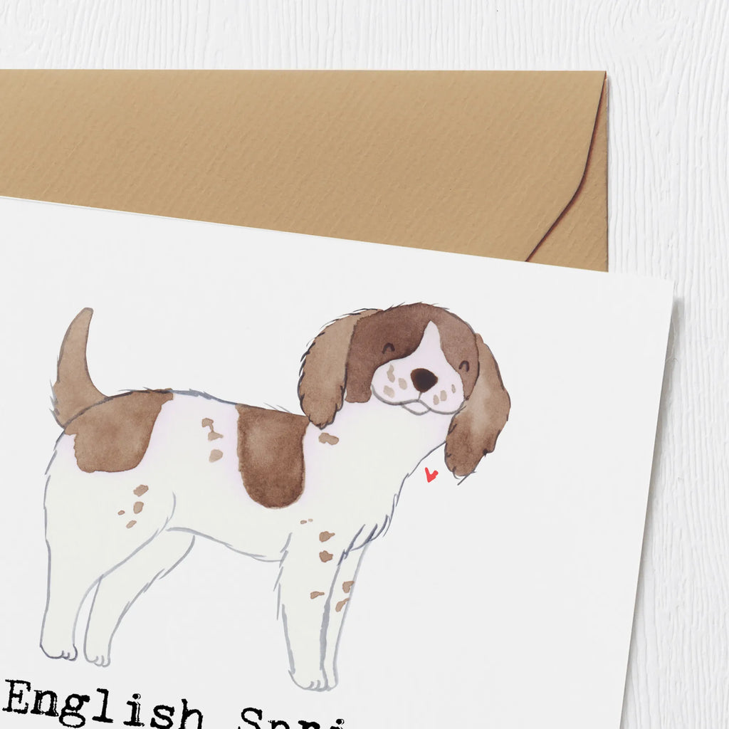 Deluxe Karte English Springer Spaniel Charme Karte, Grußkarte, Klappkarte, Einladungskarte, Glückwunschkarte, Hochzeitskarte, Geburtstagskarte, Hochwertige Grußkarte, Hochwertige Klappkarte, Hund, Hunderasse, Rassehund, Hundebesitzer, Geschenk, Tierfreund, Schenken, Welpe