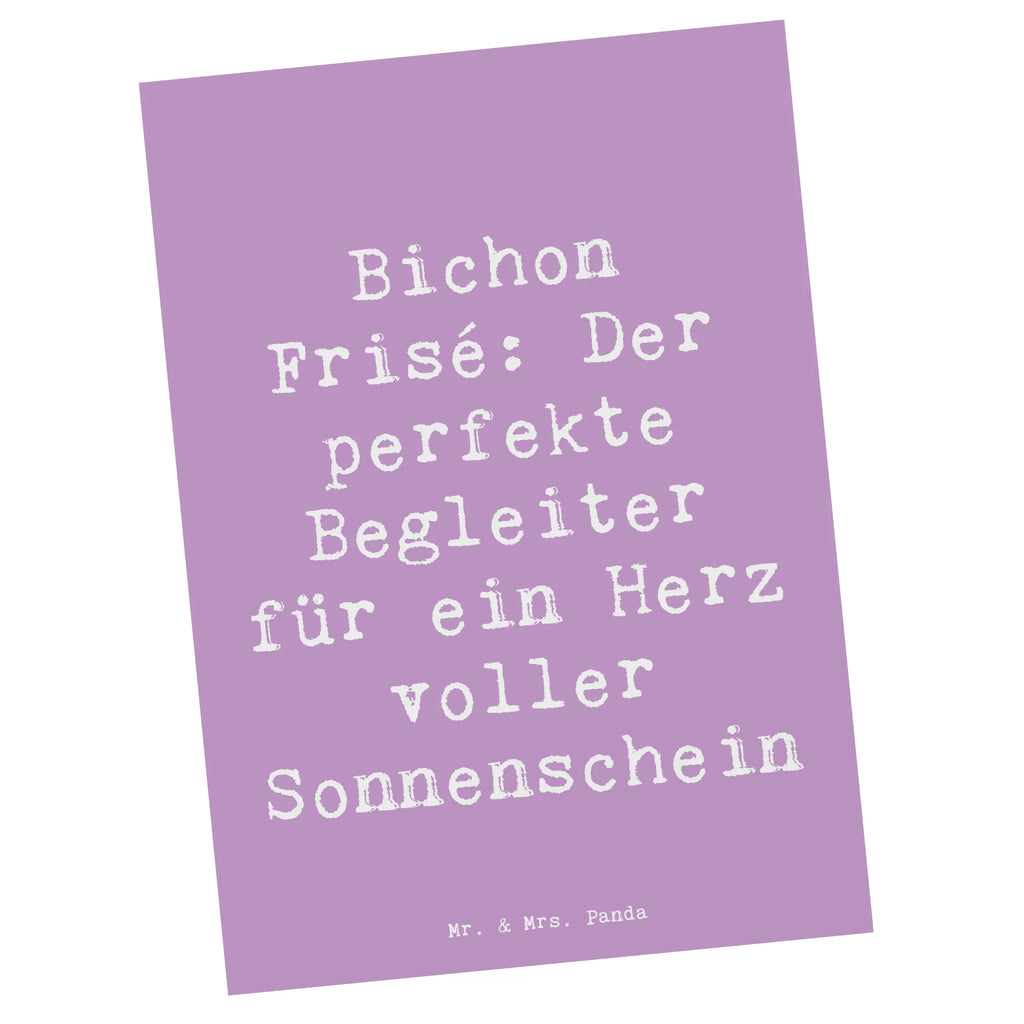 Postkarte Spruch Bichon Frisé Freude Postkarte, Karte, Geschenkkarte, Grußkarte, Einladung, Ansichtskarte, Geburtstagskarte, Einladungskarte, Dankeskarte, Ansichtskarten, Einladung Geburtstag, Einladungskarten Geburtstag, Hund, Hunderasse, Rassehund, Hundebesitzer, Geschenk, Tierfreund, Schenken, Welpe