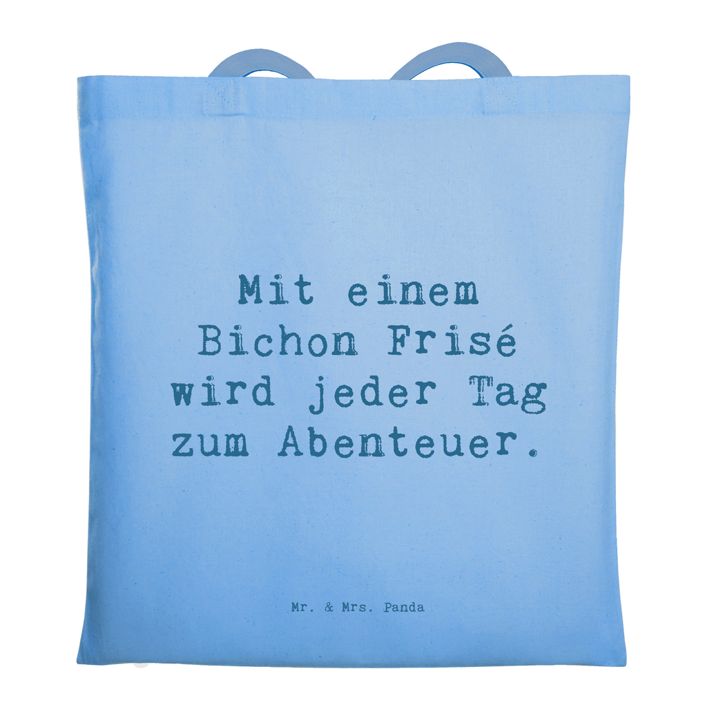 Tragetasche Spruch Mit einem Bichon Frisé wird jeder Tag zum Abenteuer. Beuteltasche, Beutel, Einkaufstasche, Jutebeutel, Stoffbeutel, Tasche, Shopper, Umhängetasche, Strandtasche, Schultertasche, Stofftasche, Tragetasche, Badetasche, Jutetasche, Einkaufstüte, Laptoptasche, Hund, Hunderasse, Rassehund, Hundebesitzer, Geschenk, Tierfreund, Schenken, Welpe