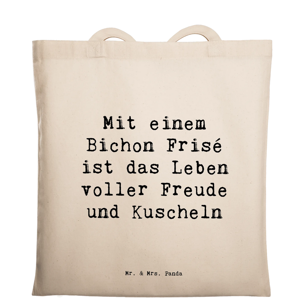 Tragetasche Spruch Bichon Frisé Freude Beuteltasche, Beutel, Einkaufstasche, Jutebeutel, Stoffbeutel, Tasche, Shopper, Umhängetasche, Strandtasche, Schultertasche, Stofftasche, Tragetasche, Badetasche, Jutetasche, Einkaufstüte, Laptoptasche, Hund, Hunderasse, Rassehund, Hundebesitzer, Geschenk, Tierfreund, Schenken, Welpe