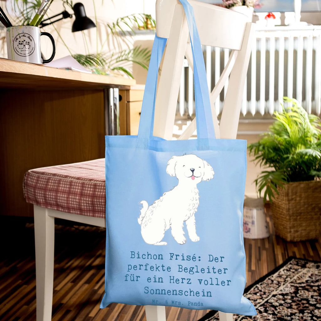 Tragetasche Bichon Frisé Freude Beuteltasche, Beutel, Einkaufstasche, Jutebeutel, Stoffbeutel, Tasche, Shopper, Umhängetasche, Strandtasche, Schultertasche, Stofftasche, Tragetasche, Badetasche, Jutetasche, Einkaufstüte, Laptoptasche, Hund, Hunderasse, Rassehund, Hundebesitzer, Geschenk, Tierfreund, Schenken, Welpe