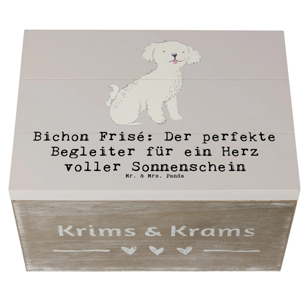 Holzkiste Bichon Frisé Freude Holzkiste, Kiste, Schatzkiste, Truhe, Schatulle, XXL, Erinnerungsbox, Erinnerungskiste, Dekokiste, Aufbewahrungsbox, Geschenkbox, Geschenkdose, Hund, Hunderasse, Rassehund, Hundebesitzer, Geschenk, Tierfreund, Schenken, Welpe