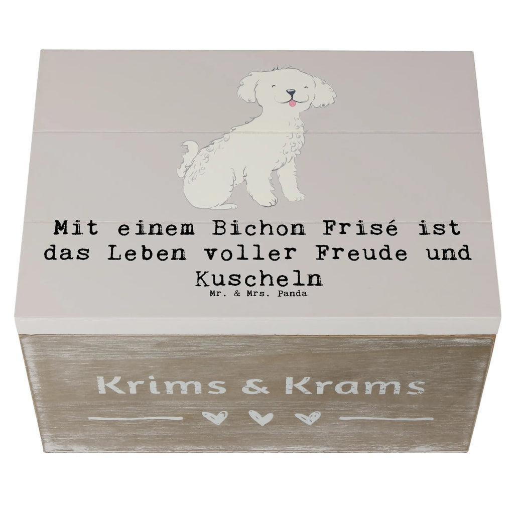 Holzkiste Bichon Frisé Freude Holzkiste, Kiste, Schatzkiste, Truhe, Schatulle, XXL, Erinnerungsbox, Erinnerungskiste, Dekokiste, Aufbewahrungsbox, Geschenkbox, Geschenkdose, Hund, Hunderasse, Rassehund, Hundebesitzer, Geschenk, Tierfreund, Schenken, Welpe