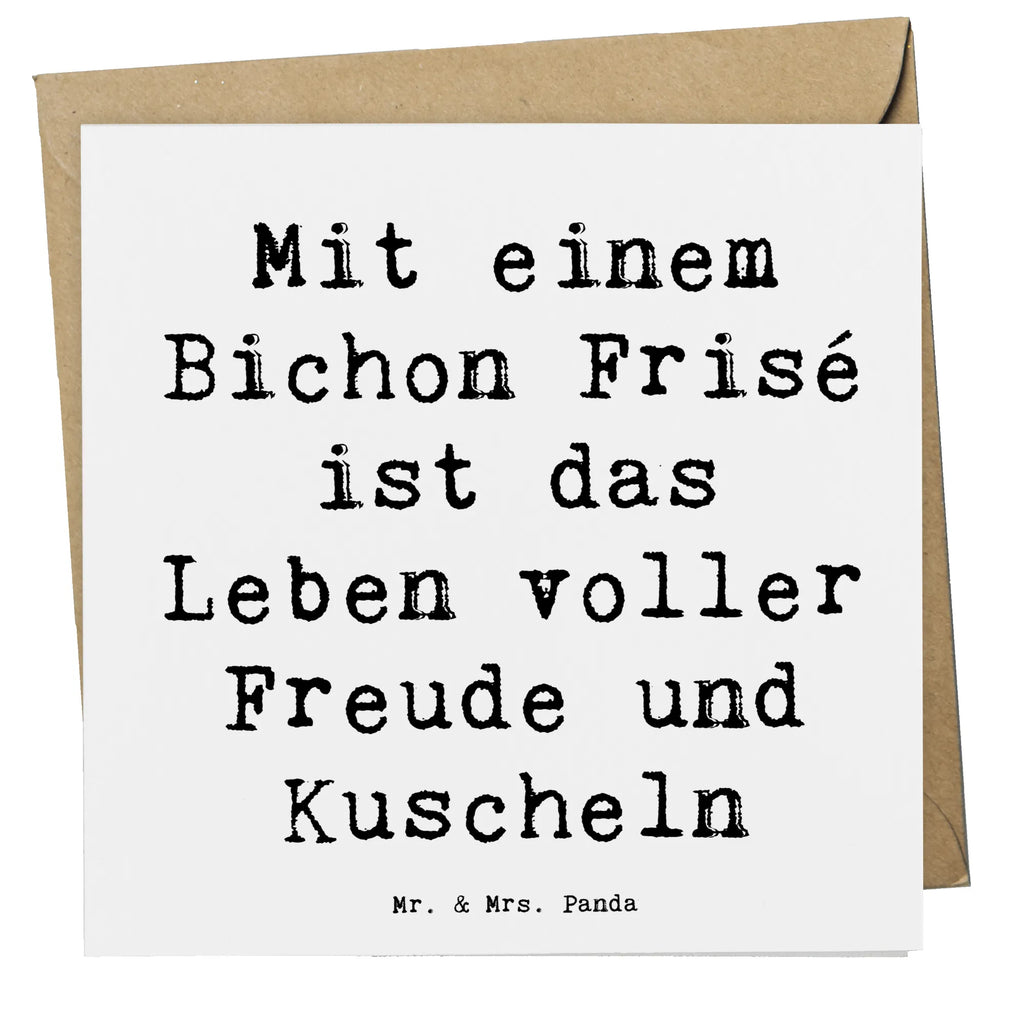 Deluxe Karte Spruch Bichon Frisé Freude Karte, Grußkarte, Klappkarte, Einladungskarte, Glückwunschkarte, Hochzeitskarte, Geburtstagskarte, Hochwertige Grußkarte, Hochwertige Klappkarte, Hund, Hunderasse, Rassehund, Hundebesitzer, Geschenk, Tierfreund, Schenken, Welpe