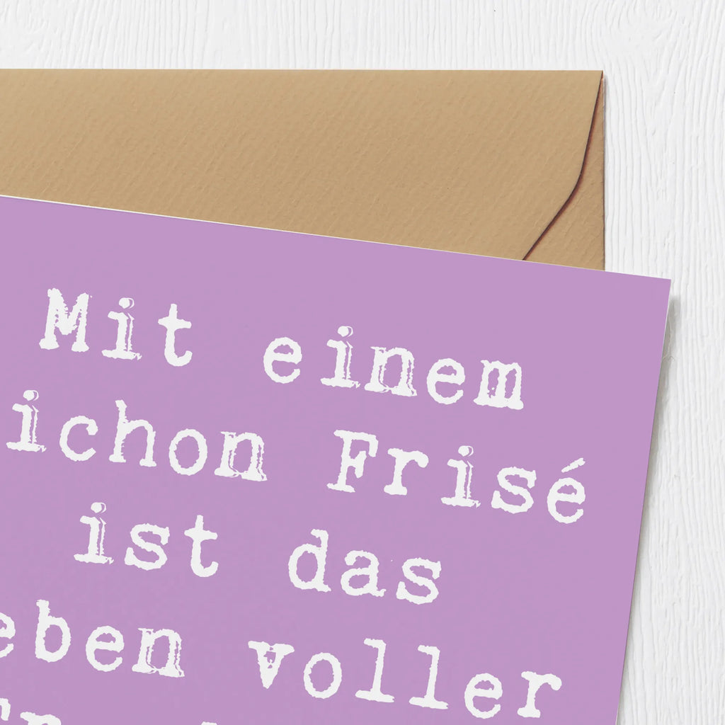 Deluxe Karte Spruch Bichon Frisé Freude Karte, Grußkarte, Klappkarte, Einladungskarte, Glückwunschkarte, Hochzeitskarte, Geburtstagskarte, Hochwertige Grußkarte, Hochwertige Klappkarte, Hund, Hunderasse, Rassehund, Hundebesitzer, Geschenk, Tierfreund, Schenken, Welpe