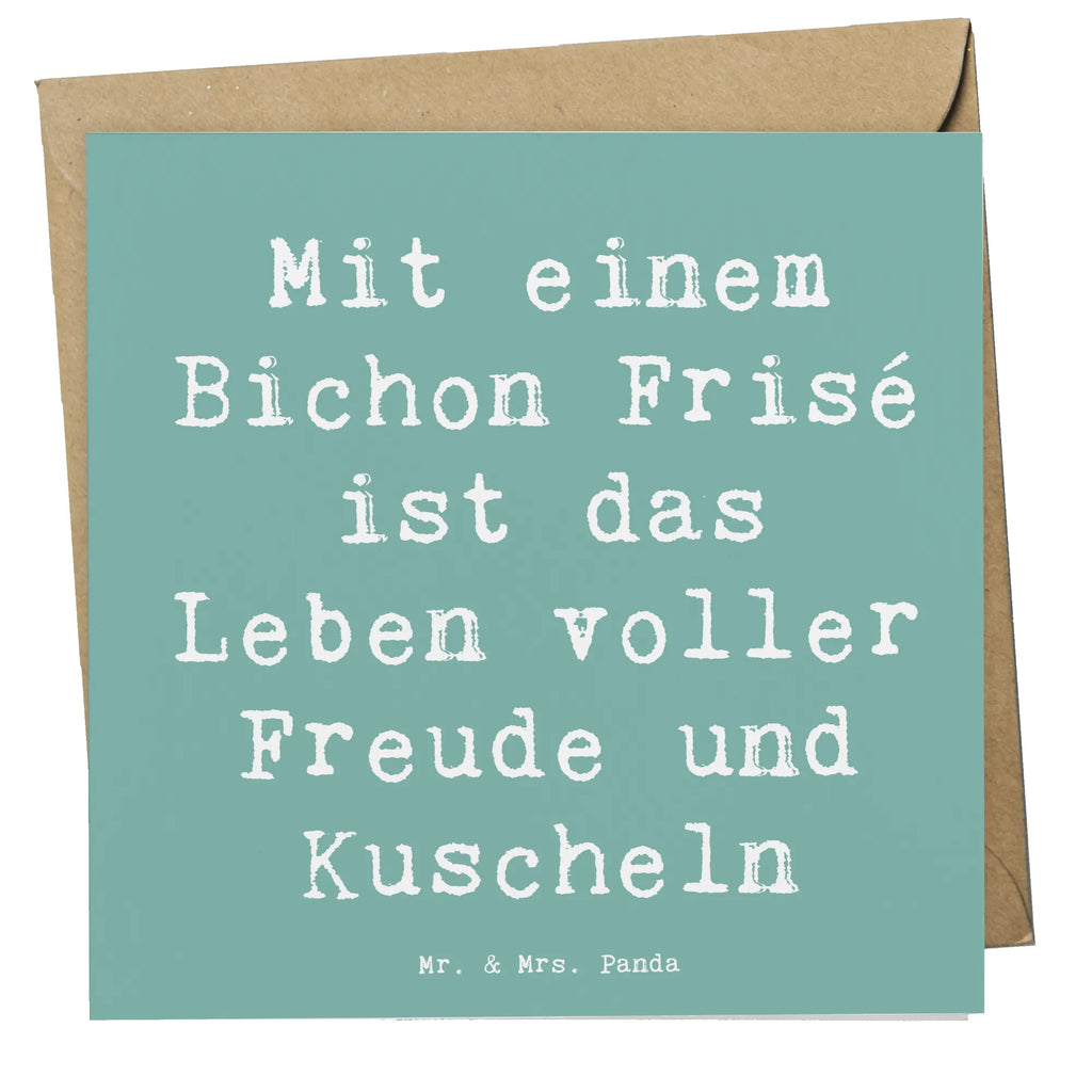 Deluxe Karte Spruch Bichon Frisé Freude Karte, Grußkarte, Klappkarte, Einladungskarte, Glückwunschkarte, Hochzeitskarte, Geburtstagskarte, Hochwertige Grußkarte, Hochwertige Klappkarte, Hund, Hunderasse, Rassehund, Hundebesitzer, Geschenk, Tierfreund, Schenken, Welpe