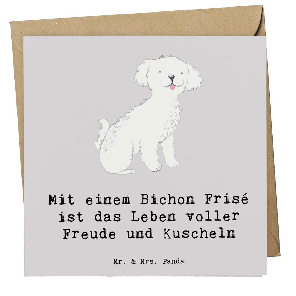 Deluxe Karte Bichon Frisé Freude Karte, Grußkarte, Klappkarte, Einladungskarte, Glückwunschkarte, Hochzeitskarte, Geburtstagskarte, Hochwertige Grußkarte, Hochwertige Klappkarte, Hund, Hunderasse, Rassehund, Hundebesitzer, Geschenk, Tierfreund, Schenken, Welpe