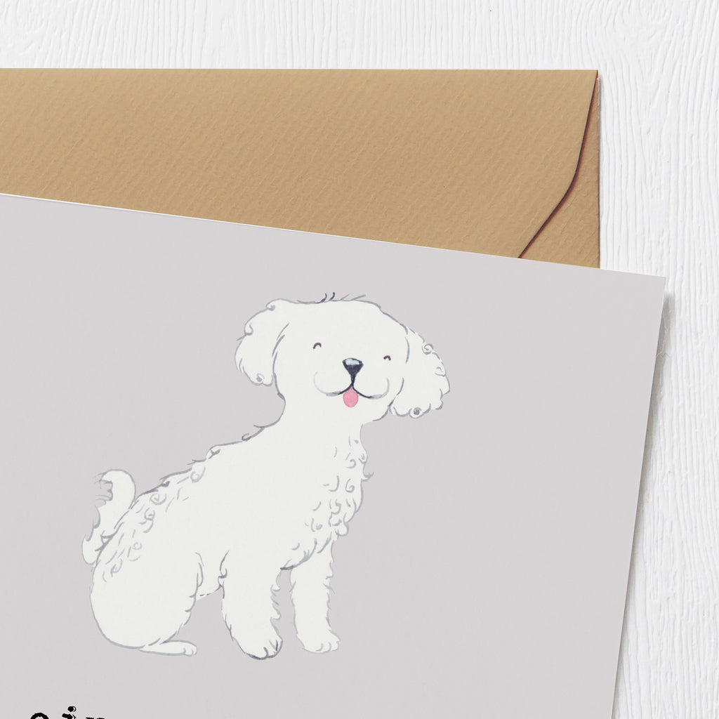 Deluxe Karte Bichon Frisé Freude Karte, Grußkarte, Klappkarte, Einladungskarte, Glückwunschkarte, Hochzeitskarte, Geburtstagskarte, Hochwertige Grußkarte, Hochwertige Klappkarte, Hund, Hunderasse, Rassehund, Hundebesitzer, Geschenk, Tierfreund, Schenken, Welpe